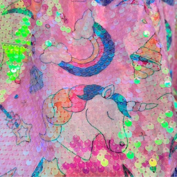 Lola + The Boys Girl's Unicorn Dream Sequin Dress Pink Size 8 New Without Tag - Picture 8 of 14